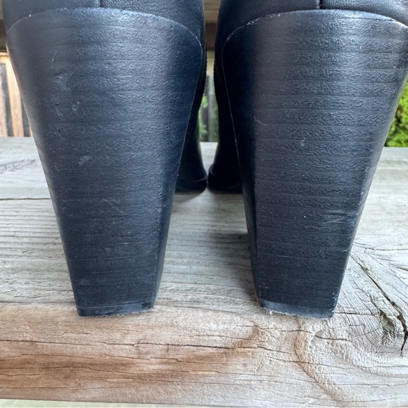 Aldo Alenama Black Leather Cut Out Black Heel Anke Boots Size 6.5 - Picture 12 of 12